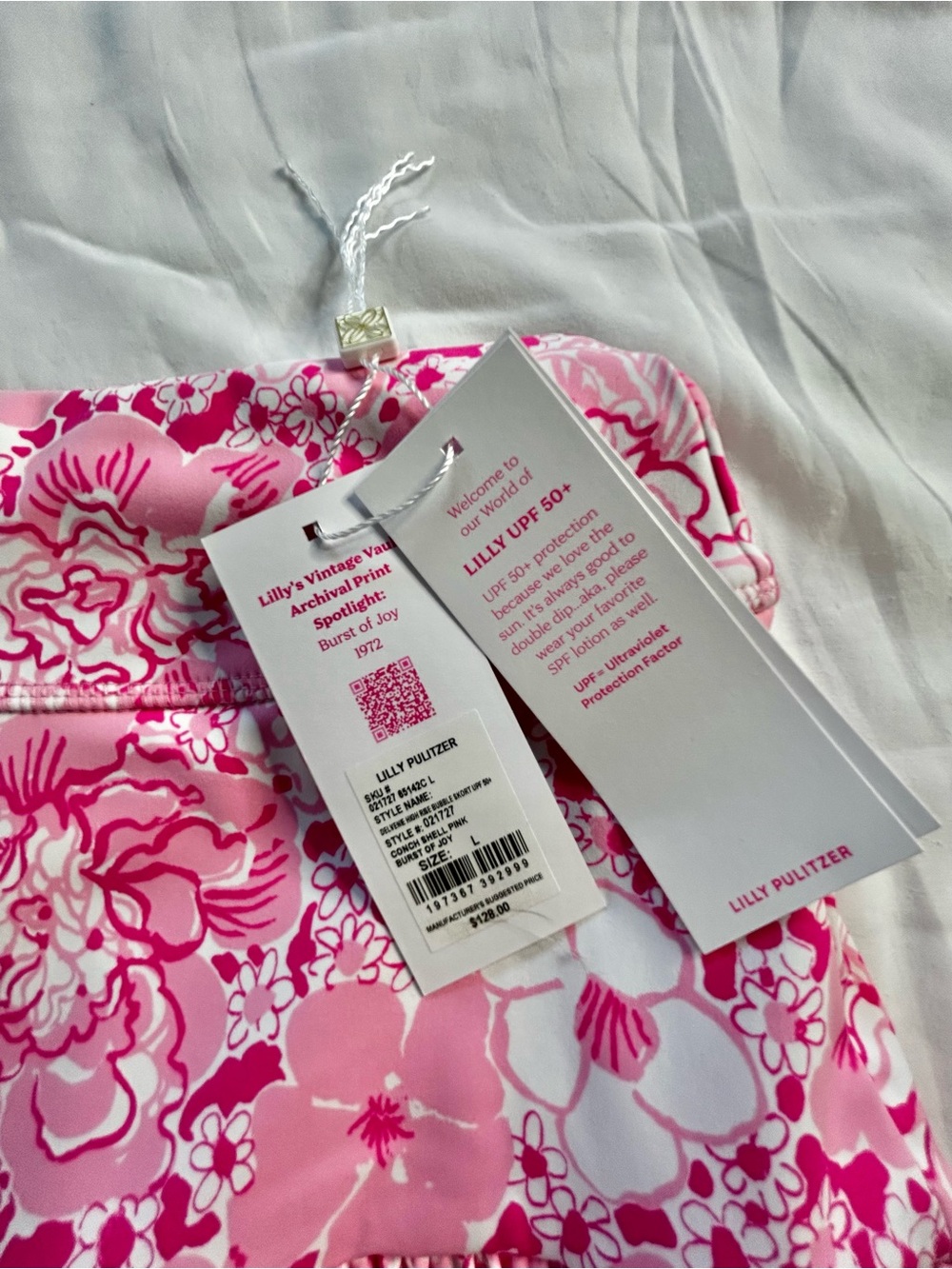 NWT Lilly Pulitzer Delvenie Bubble Skirt in Conch Shell Pink Burst of Joy print - Picture 4 of 5